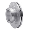 E-Line Drilled & Slotted Silver Brake Rotor, 1994-2010 UD, Position: Front Right - image 1