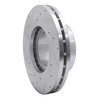 E-Line Drilled & Slotted Silver Brake Rotor, 1994-2010 UD, Position: Front Right - image 3