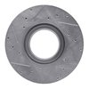 E-Line Drilled & Slotted Silver Brake Rotor, 1994-2010 UD, Position: Front Right - image 4