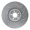 E-Line Drilled & Slotted Silver Brake Rotor, Fits Select Fits Multiple Makes/Models, Position: Front Left - image 2