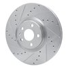 E-Line Drilled & Slotted Silver Brake Rotor, Fits Select Fits Multiple Makes/Models, Position: Front Left - image 4