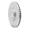 E-Line Drilled & Slotted Silver Brake Rotor, Fits Select Fits Multiple Makes/Models, Position: Front Right - image 1