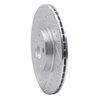 E-Line Drilled & Slotted Silver Brake Rotor, Fits Select Volvo, Position: Rear Left - image 3