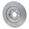 E-Line Drilled & Slotted Silver Brake Rotor, Fits Select Fits Multiple Makes/Models, Position: Rear Left - image 2
