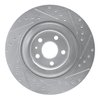E-Line Drilled & Slotted Silver Brake Rotor, Fits Select Fits Multiple Makes/Models, Position: Rear Left - image 3