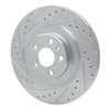 E-Line Drilled & Slotted Silver Brake Rotor, Fits Select Fits Multiple Makes/Models, Position: Rear Left - image 4