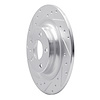 E-Line Drilled & Slotted Silver Brake Rotor, Fits Select Volvo, Position: Rear Left - image 1