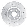 E-Line Drilled & Slotted Silver Brake Rotor, Fits Select Volvo, Position: Front Right - image 1