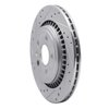E-Line Drilled & Slotted Silver Brake Rotor, 2008-2018 Volvo, Position: Rear Left - image 3