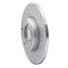 E-Line Drilled & Slotted Silver Brake Rotor, 1969-1989 Peugeot, Position: Front Right - image 3