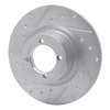 E-Line Drilled & Slotted Silver Brake Rotor, 1967-1976 BMW, Position: Front Left - image 4