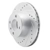 E-Line Drilled & Slotted Silver Brake Rotor, 1976-1977 BMW, Position: Front Left - image 2