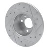 E-Line Drilled & Slotted Silver Brake Rotor, 1977-1983 BMW, Position: Front Left - image 3