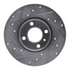 E-Line Drilled & Slotted Silver Brake Rotor, 1977-1983 BMW, Position: Front Right - image 4