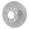 E-Line Drilled & Slotted Silver Brake Rotor, 1976-1982 BMW, Position: Front Left - image 2