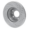 E-Line Drilled & Slotted Silver Brake Rotor, 1976-1982 BMW, Position: Front Left - image 3