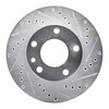 E-Line Drilled & Slotted Silver Brake Rotor, 1976-1982 BMW, Position: Front Right - image 2