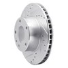 E-Line Drilled & Slotted Silver Brake Rotor, 1982-1986 BMW, Position: Front Left - image 2