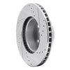 E-Line Drilled & Slotted Silver Brake Rotor, 1982-1986 BMW, Position: Front Left - image 3