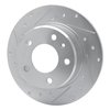 E-Line Drilled & Slotted Silver Brake Rotor, 1978-1981 BMW, Position: Rear Left - image 2