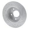 E-Line Drilled & Slotted Silver Brake Rotor, 1978-1981 BMW, Position: Rear Left - image 4