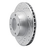 E-Line Drilled & Slotted Silver Brake Rotor, 1982-1989 BMW, Position: Front Left - image 1