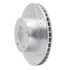 E-Line Drilled & Slotted Silver Brake Rotor, 1982-1989 BMW, Position: Front Right - image 3