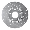 E-Line Drilled & Slotted Silver Brake Rotor, 1976-1976 BMW, Position: Front Left - image 1