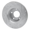 E-Line Drilled & Slotted Silver Brake Rotor, 1976-1976 BMW, Position: Front Left - image 2