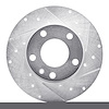 E-Line Drilled & Slotted Silver Brake Rotor, 1976-1976 BMW, Position: Front Right - image 1