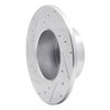 E-Line Drilled & Slotted Silver Brake Rotor, 1976-1976 BMW, Position: Front Right - image 4