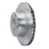 E-Line Drilled & Slotted Silver Brake Rotor, 1982-1988 BMW, Position: Front Left - image 2