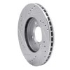 E-Line Drilled & Slotted Silver Brake Rotor, 1984-1991 BMW, Position: Front Right - image 3