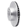 E-Line Drilled & Slotted Silver Brake Rotor, 1987-1995 BMW, Position: Front Left - image 1