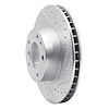 E-Line Drilled & Slotted Silver Brake Rotor, 1987-1995 BMW, Position: Front Right - image 1