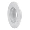E-Line Drilled & Slotted Silver Brake Rotor, 1987-1992 BMW, Position: Rear Left - image 3