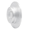 E-Line Drilled & Slotted Silver Brake Rotor, 1987-1992 BMW, Position: Rear Right - image 1