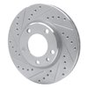 E-Line Drilled & Slotted Silver Brake Rotor, 1988-1991 BMW, Position: Front Left - image 4