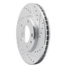 E-Line Drilled & Slotted Silver Brake Rotor, 1988-1991 BMW, Position: Front Right - image 2