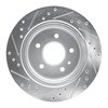 E-Line Drilled & Slotted Silver Brake Rotor, 1988-1994 BMW, Position: Rear Right - image 3