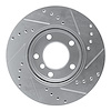 E-Line Drilled & Slotted Silver Brake Rotor, 1991-2006 BMW, Position: Front Left - image 1