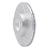 E-Line Drilled & Slotted Silver Brake Rotor, 1991-2006 BMW, Position: Front Right - image 1