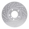 E-Line Drilled & Slotted Silver Brake Rotor, 1991-2006 BMW, Position: Front Right - image 3