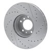 E-Line Drilled & Slotted Silver Brake Rotor, 1991-2001 BMW, Position: Front Left - image 4