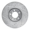 E-Line Drilled & Slotted Silver Brake Rotor, 1991-2001 BMW, Position: Front Right - image 2