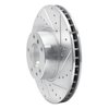 E-Line Drilled & Slotted Silver Brake Rotor, 1991-2001 BMW, Position: Front Right - image 3