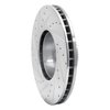 E-Line Drilled & Slotted Silver Brake Rotor, 1991-2001 BMW, Position: Front Right - image 4