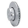 E-Line Drilled & Slotted Silver Brake Rotor, 1991-1993 BMW, Position: Front Left - image 1