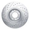 E-Line Drilled & Slotted Silver Brake Rotor, 1991-1993 BMW, Position: Front Right - image 2
