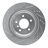 E-Line Drilled & Slotted Silver Brake Rotor, 1995-2002 BMW, Position: Rear Left - image 1